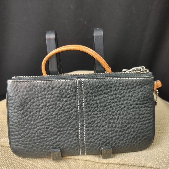 Coach Black Pebbled Leather Wristlet - Picture 3 of 7